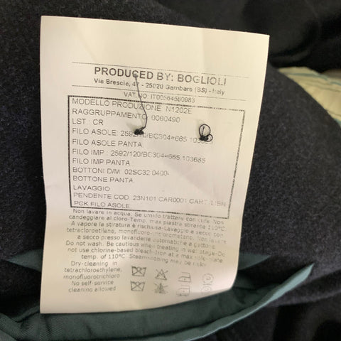 BOGLIOLI Chest Size 48 Navy Blue Wool Cashmere Notch Lapel Sport Coat
