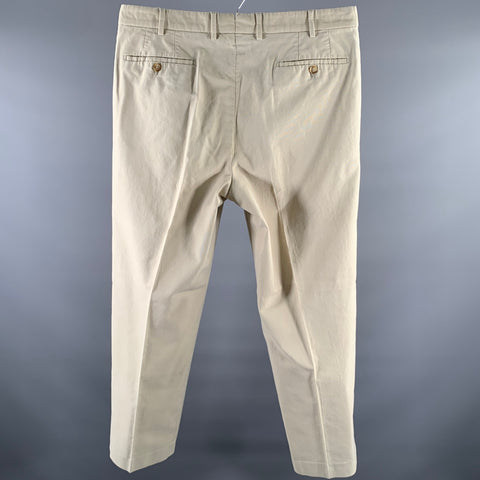 ERMENEGILDO ZEGNA Size 36 Khaki Cotton Straight Casual Pants