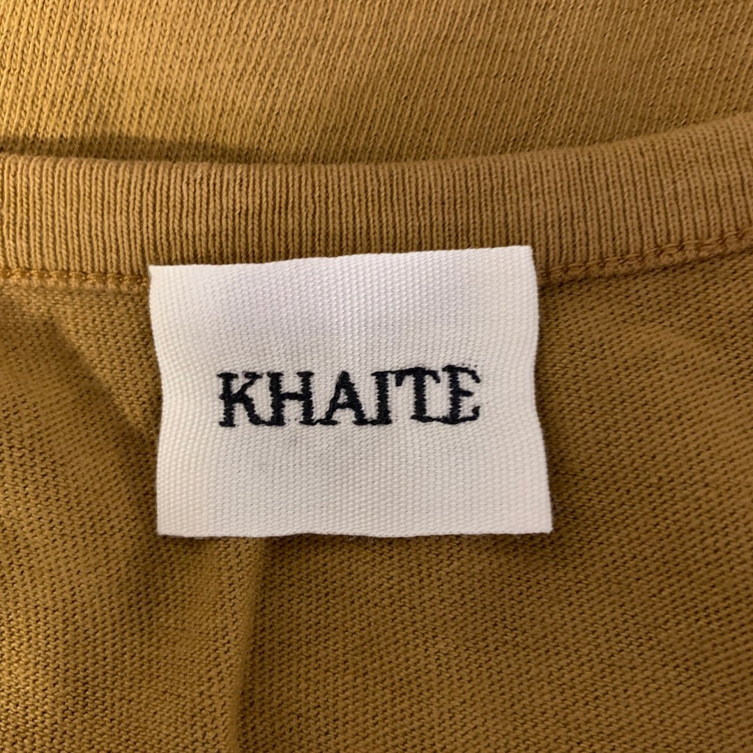KHAITE Size L Brown Cotton Halter Top