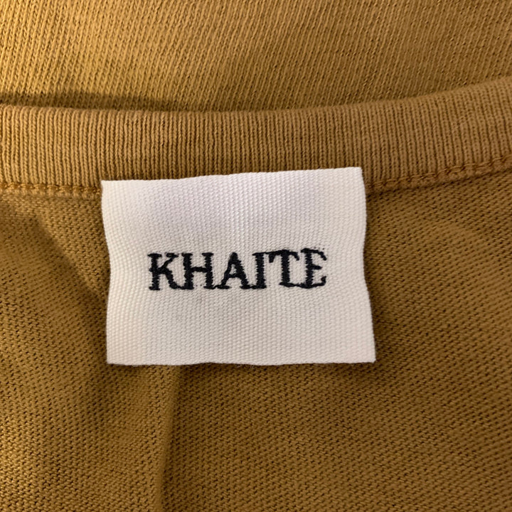 KHAITE Size L Brown Cotton Halter Top
