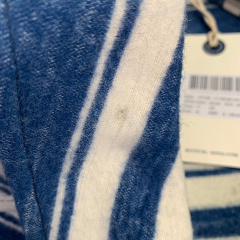 SCOTCH AND SODA Size M Blue Cream Stripe Cotton One Pocket Long Sleeve Shirt