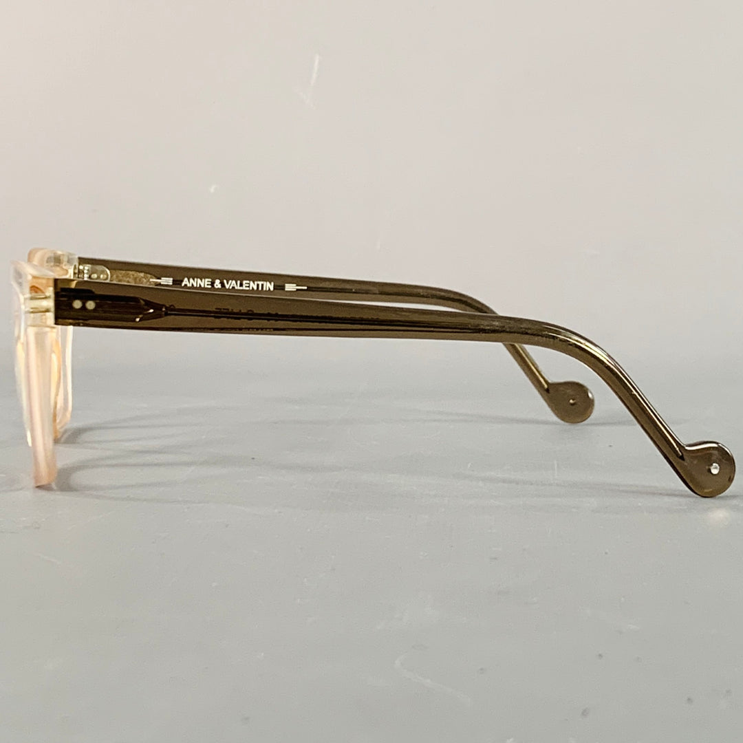 ANNE & VALENTIN O Life Brown Clear Two Tone Acetate Frames Eyewear