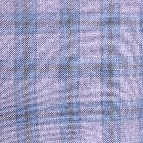 PAUL SMITH Size 42 Grey Navy Plaid Wool Notch Lapel Suit