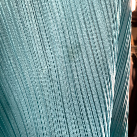 PLEATS PLEASE by ISSEY MIYAKE Size 2 Teal Polyester Pleated Knee Length Dress