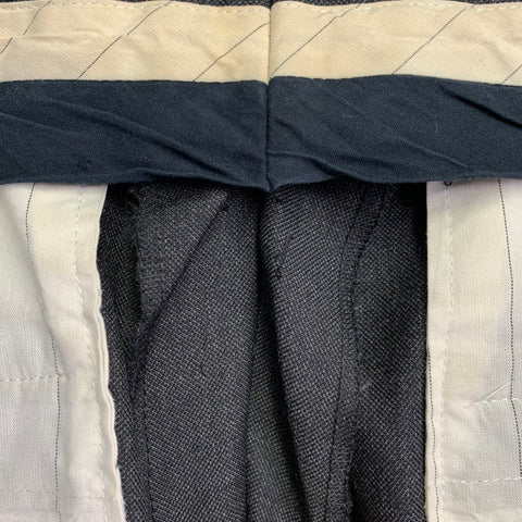 YVES SAINT LAURENT Size 42 Long Grey Charcoal Wool Notch Lapel Suit