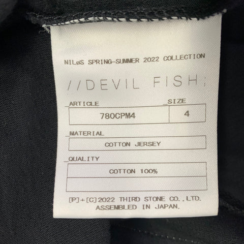 JULIUS JAPAN x NILOS SS22 Size XL Black Cotton Crew Neck T-shirt