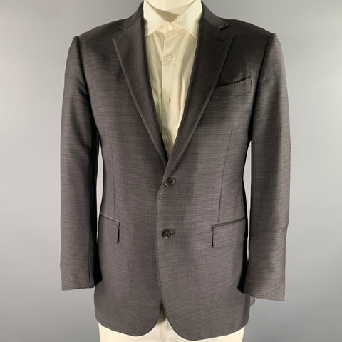 ERMENEGILDO ZEGNA Size 42 Grey Plaid Wool Notch Lapel Sport Coat