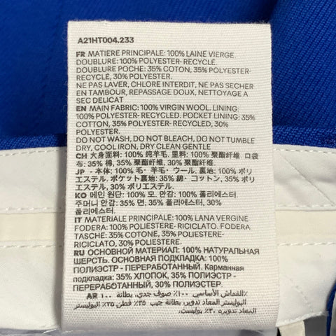 AMI by ALEXANDRE MATTIUSSI Size 28 Royal Blue Wool Twill Button Fly Dress Pants