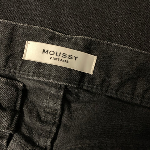 MOUSSY VINTAGE Size 24 Black Cotton Straight leg Jeans