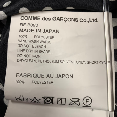 COMME des GARCONS Size L Black White Polyester Polka Dot Patch Pocket Shirt