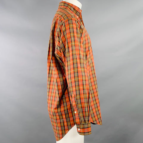 RALPH LAUREN Size S Red Green Classic Plaid Cotton Long Sleeve Shirt