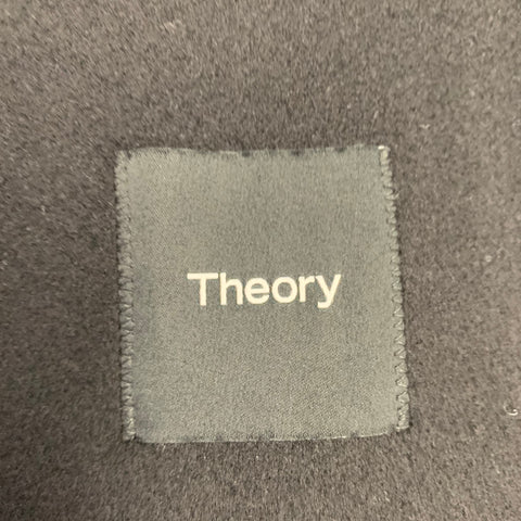 THEORY Size M River Black Cashmere Wool Snaps Jacket