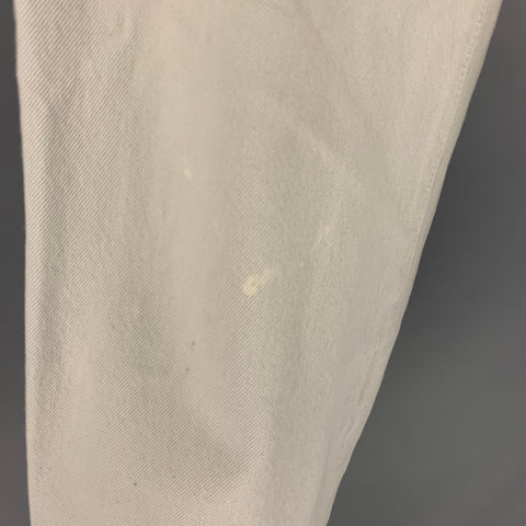VETEMENTS Size 32 White Light Blue Cotton Button Fly Jeans