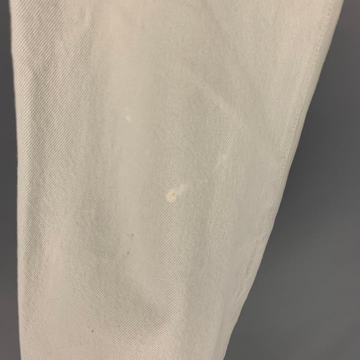 VETEMENTS Size 32 White Light Blue Cotton Button Fly Jeans