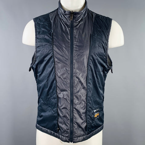 ZEGNA SPORT Size M Navy Polyester Zip Up Coat