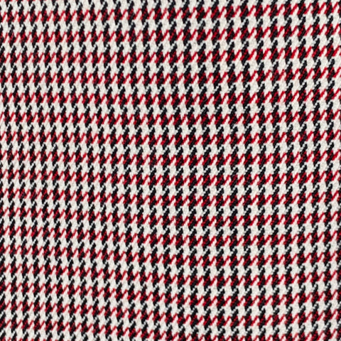 FENDI Size 42 Red White Houndstooth Wool Blend Sport Coat