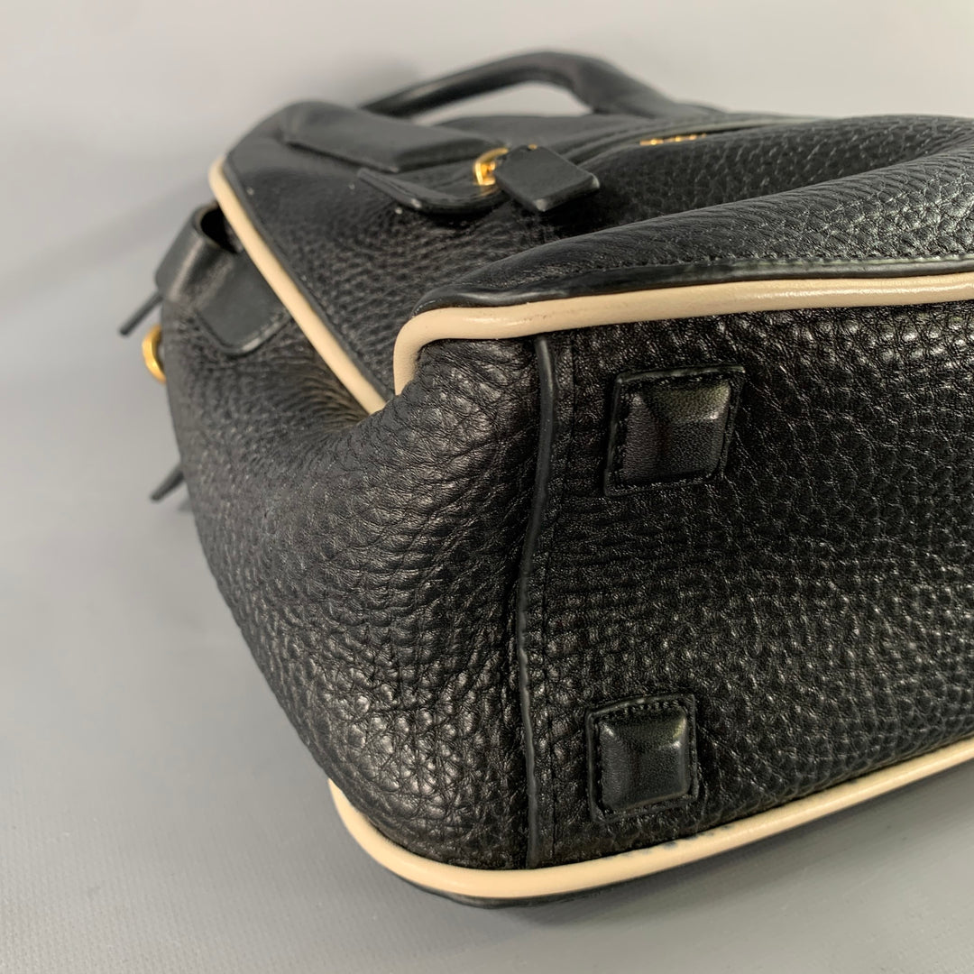 MARC JACOBS Size Black White Pebble Grain Leather Bags