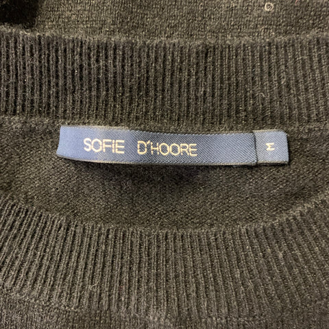 SOFIE D'HOORE Size M Black Wool Cashmere Crewneck Sweater