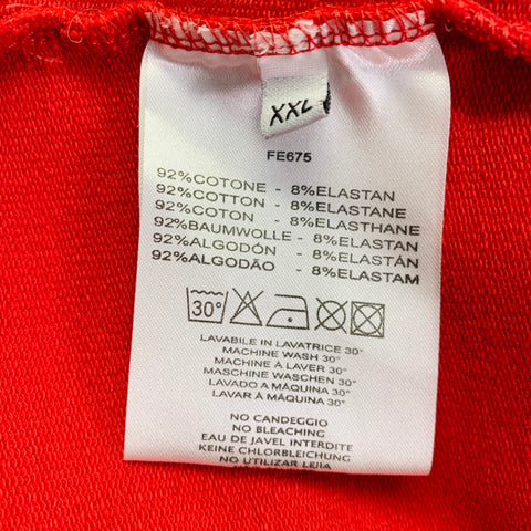 AEROPOSTALE Size XXL Red Grey Embellishment Cotton Blend Zip Up Sweatshirt
