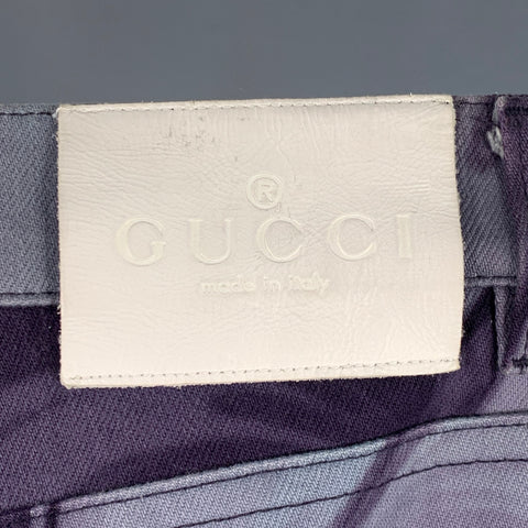 GUCCI by TOM FORD Size 32 Purple Grey Marbled Cotton Blend Button Fly Jeans