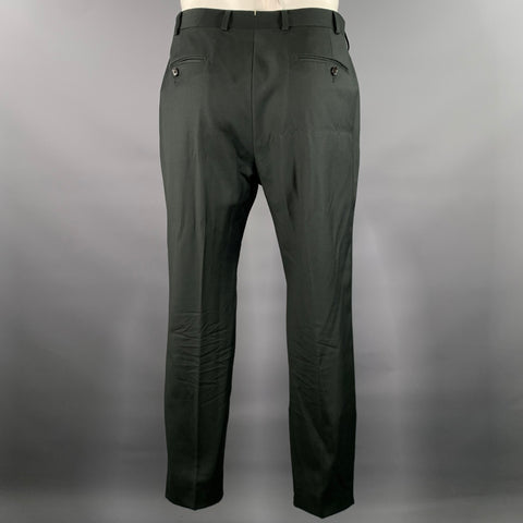 VITALE BARBERIS CANONICO Size 42 Grey Green Wool 3 Piece Suit