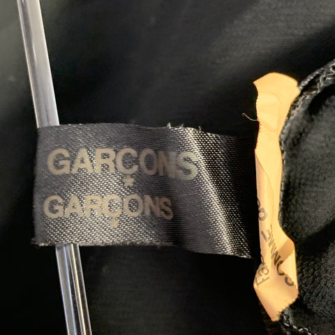 COMME des GARCONS 2022 Size M Black Sheer Polyester Short Sleeve Scarf Dress