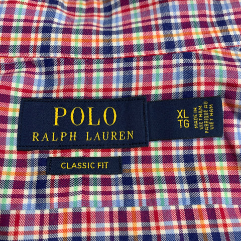 POLO by RALPH LAUREN Size XL Multi Color Plaid Cotton Long Sleeve Shirt