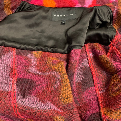 COUT DE LA LIBERTE Size S Multi Color Polyester Wool Marbled Jean Cut Jacket