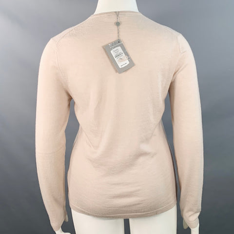 NEIMAN MARCUS Size XL Beige Cashmere Long Sleeve Pullover