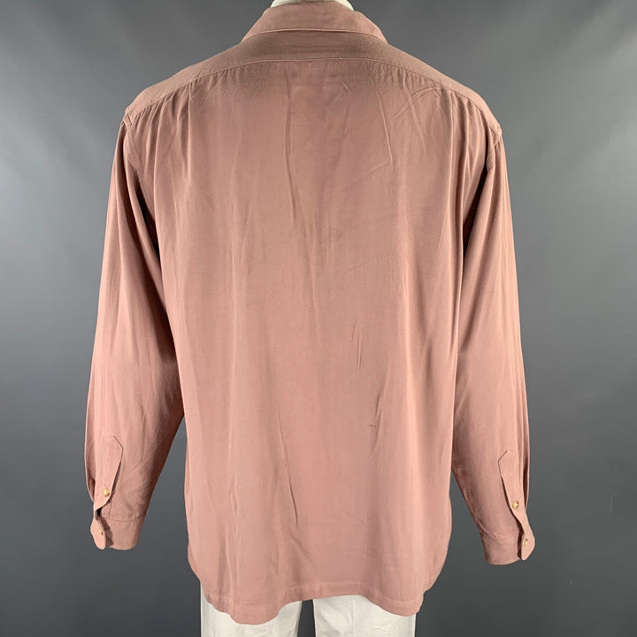 POLO by RALPH LAUREN Size XL Pink Heather Rayon Relax Long Sleeve Shirt