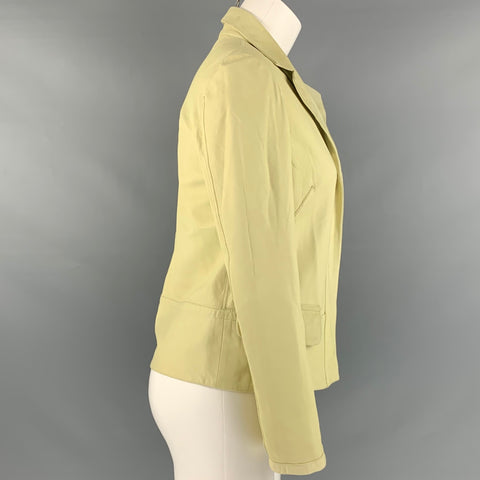 NO BRAND Size S Yellow Suede Reversible Jacket Blazer