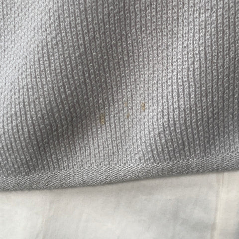 GIORGIO ARMANI Size XL Grey Contrast Trim Cashmere Silk V-Neck Sweater