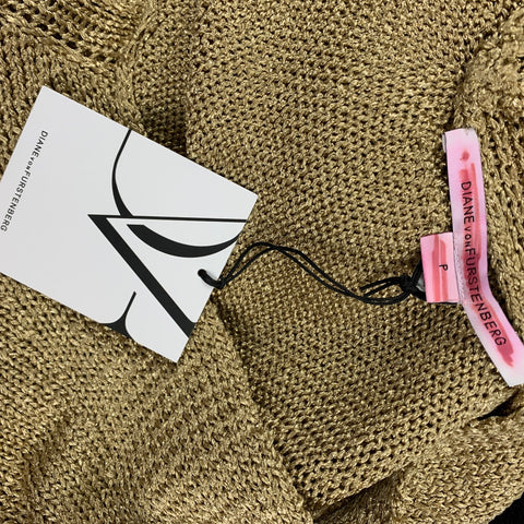 DIANE VON FURSTENBERG Jersey de punto en mezcla de acetato dorado talla S