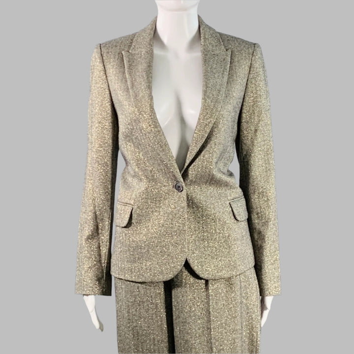 ZADIG & VOLTAIRE Size S Gold Black Acrylic Blend Herringbone Pantsuit
