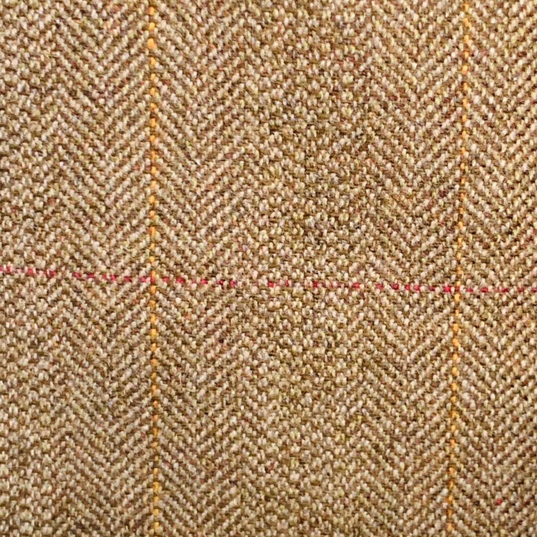 O'CONNELL'S Size 42 Long Brown Herringbone Wool Sport Coat