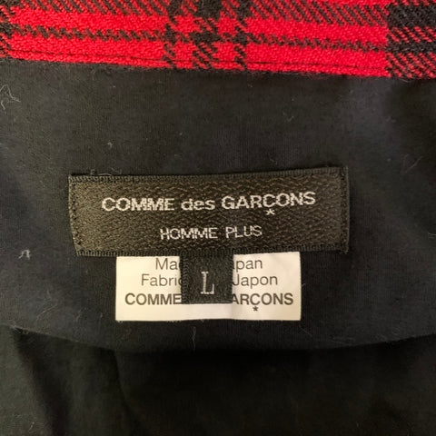 COMME des GARCONS HOMME PLUS Size L Black Red & Green Cotton Long Sleeve Shirt