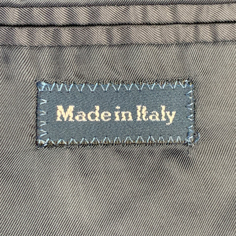 POLO by RALPH LAUREN Size L Regular Navy Grey Checkered Notch Lapel Suit