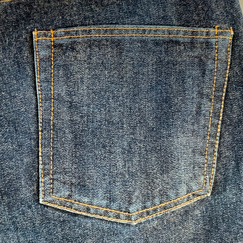 RESOLUTE Size 34 710 Indigo Twill Cotton Denim Straight Selvedge Jeans