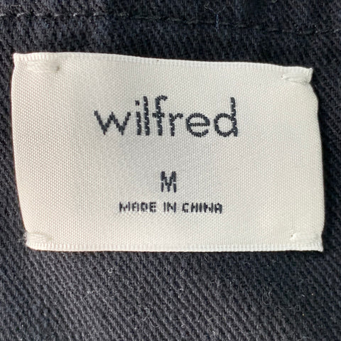 WILFRED Size M Black Cotton Twill Corset Zip Up Belt