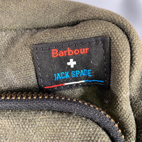 JACK SPADE Olive Tan Solid Canvas Messenger Bag