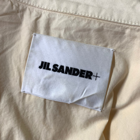 JIL SANDER Size 42 Yellow Cotton Button Up Short Sleeve Shirt