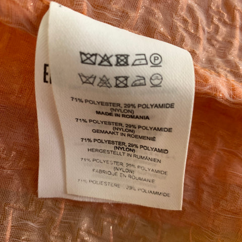 DRIES VAN NOTEN Size S Orange Polyester Polyamide Jacket Trench Coat