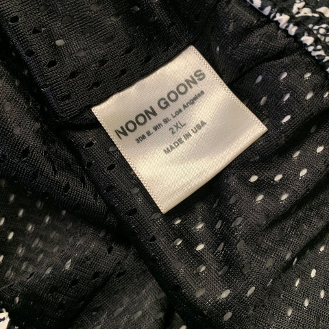 NOON GOONS Size XXL White Black Abstract Polyester Joggers Casual Pants