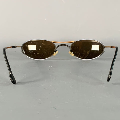 L.A.EYEWORKS Bender Orange Gunmetal Metal Sunglasses