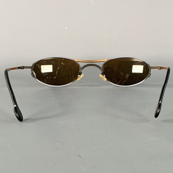 L.A.EYEWORKS Bender Orange Gunmetal Metal Sunglasses