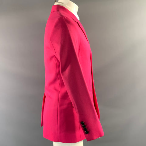 AMI by ALEXANDRE MATTIUSSI Chest Size 36 Pink Wool Notch Lapel Sport Coat