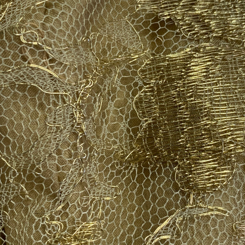 OKW Size 2 Beige Gold Silk Lace Strapless Mini Cocktail Dress