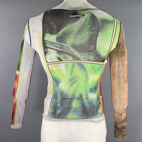 JEAN PAUL GAULTIER Size L Multi Color Mixed Patterns Mixed Fabrics Pullover