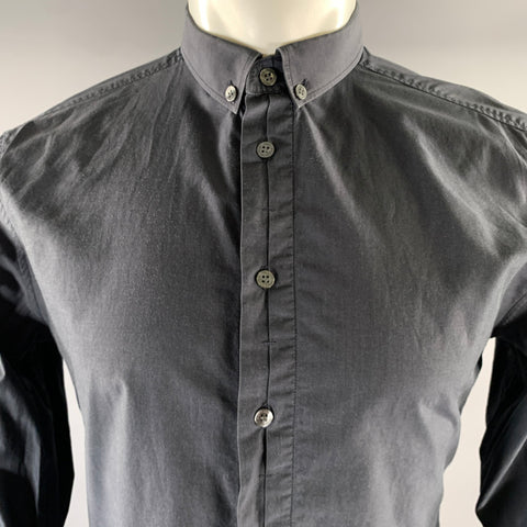 D&G by DOLCE & GABBANA Size M Grey Cotton Button Down Long Sleeve Shirt