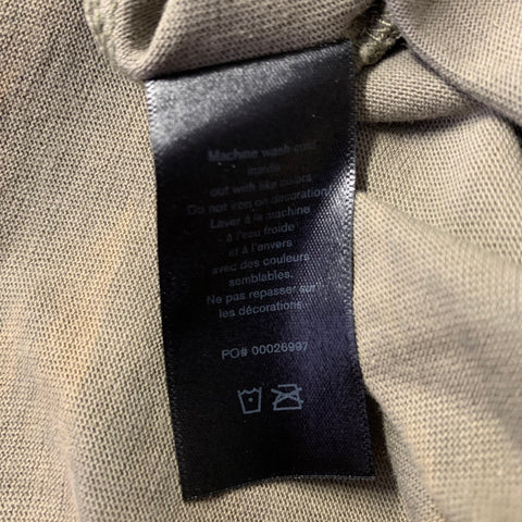 RAG & BONE Size L Green Black Embroidery Cotton Crew-Neck T-shirt